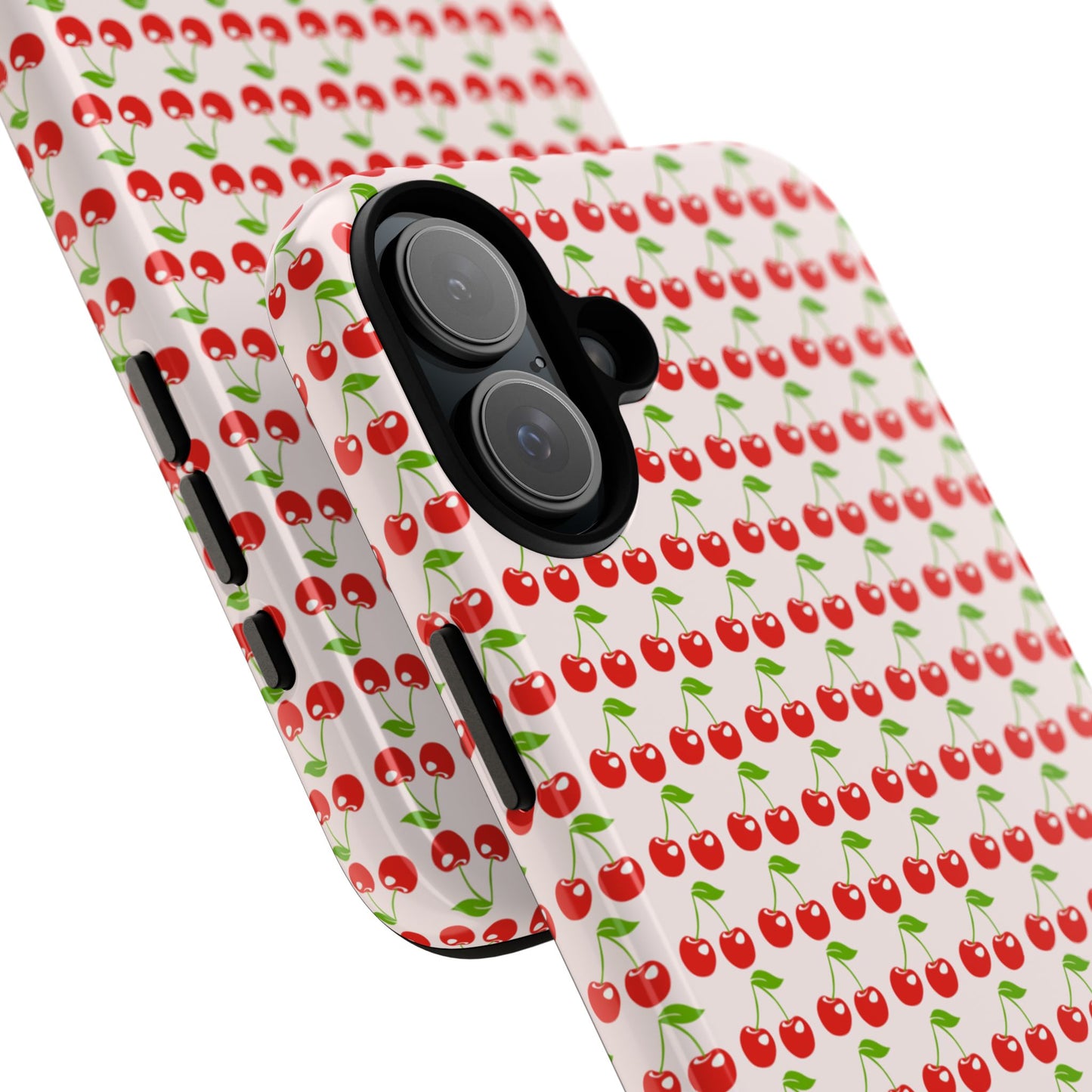 Cherry Pattern Phone Case - Tough Cases, Cute Phone Accessory, Fruit Design Case, Gift for Her, Stylish Protection