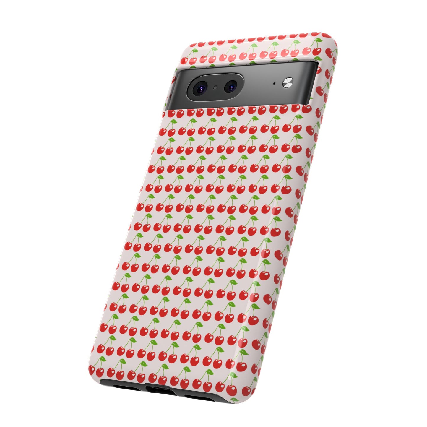 Cherry Pattern Phone Case - Tough Cases, Cute Phone Accessory, Fruit Design Case, Gift for Her, Stylish Protection