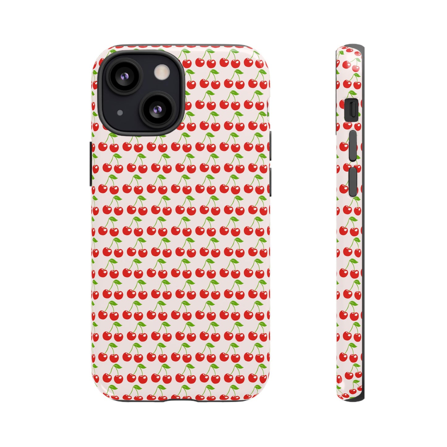 Cherry Pattern Phone Case - Tough Cases, Cute Phone Accessory, Fruit Design Case, Gift for Her, Stylish Protection