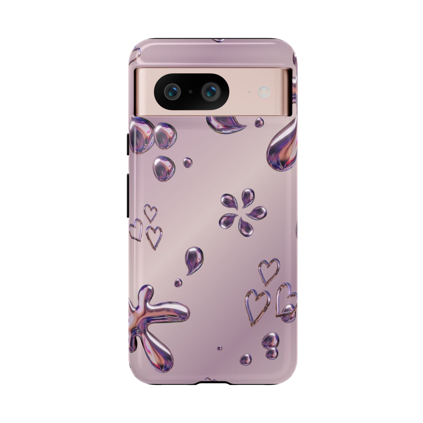 Purple Floral Tough Phone Case, Trendy Accessories for Teens, Gift for Her, Stylish Cell Phone Cover, Cute Pink Case, Mother's Day Gift