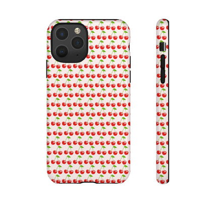 Cherry Pattern Phone Case - Tough Cases, Cute Phone Accessory, Fruit Design Case, Gift for Her, Stylish Protection