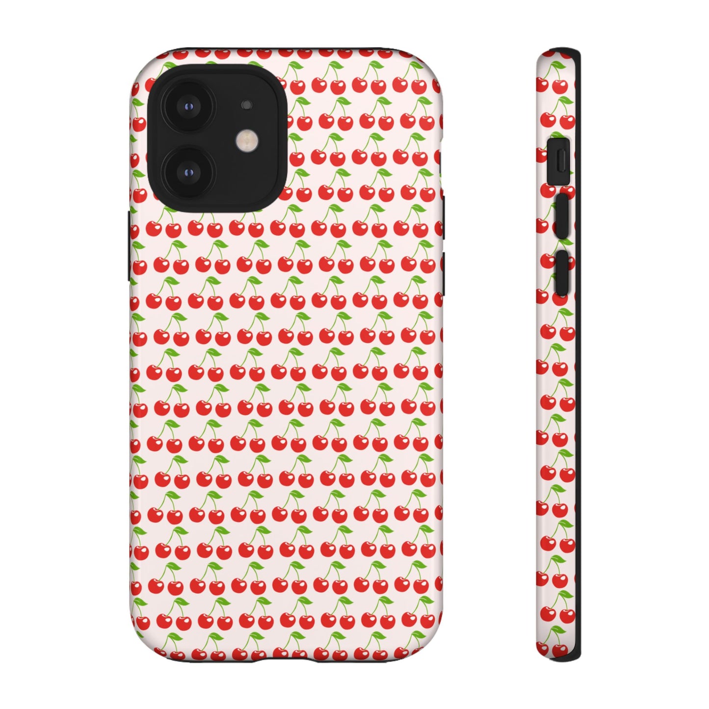 Cherry Pattern Phone Case - Tough Cases, Cute Phone Accessory, Fruit Design Case, Gift for Her, Stylish Protection