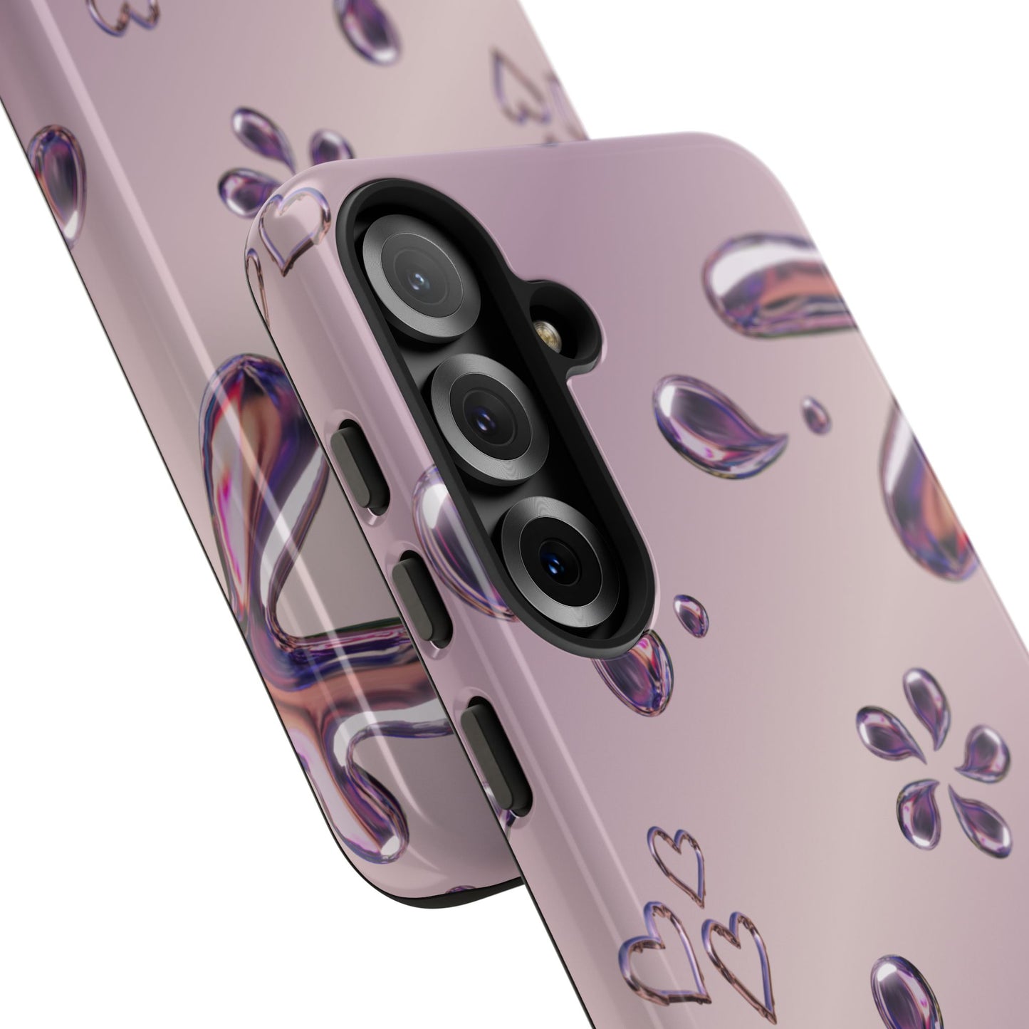 Purple Floral Tough Phone Case, Trendy Accessories for Teens, Gift for Her, Stylish Cell Phone Cover, Cute Pink Case, Mother's Day Gift