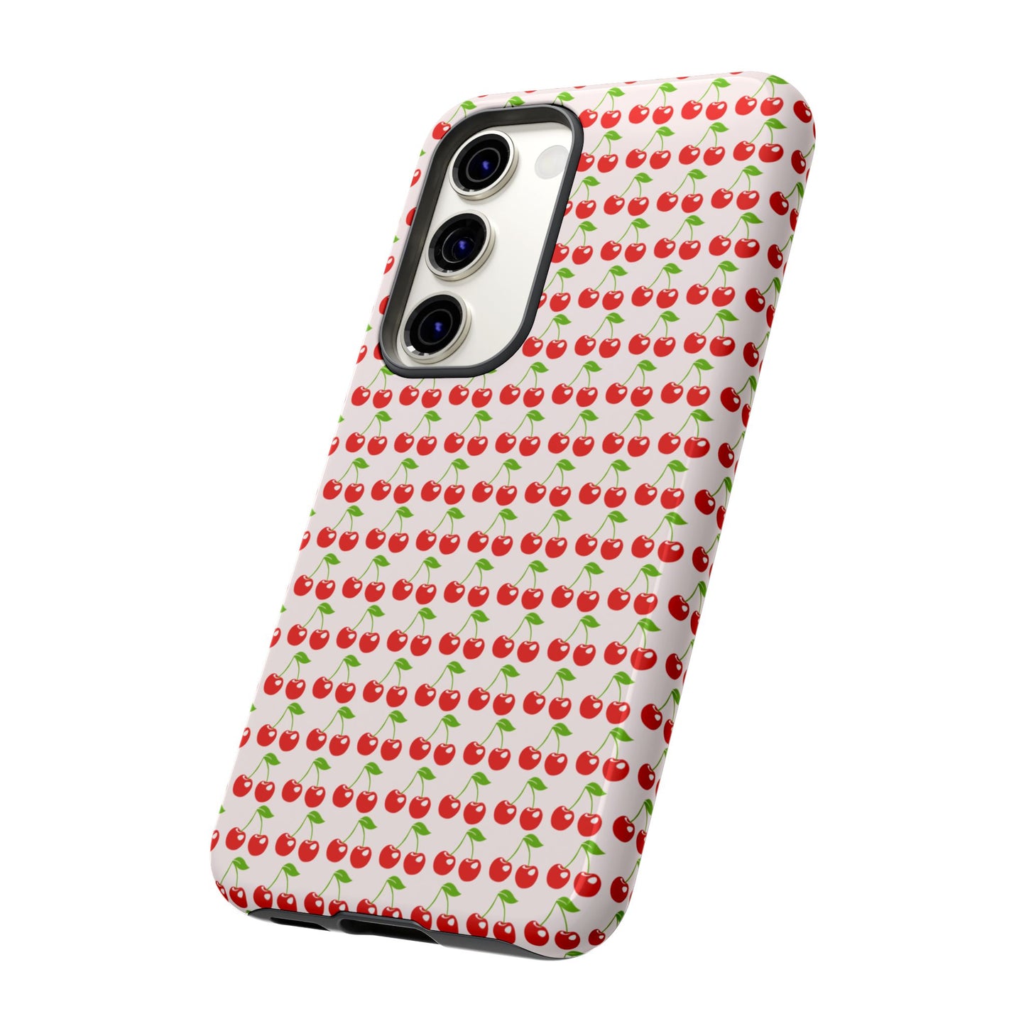 Cherry Pattern Phone Case - Tough Cases, Cute Phone Accessory, Fruit Design Case, Gift for Her, Stylish Protection