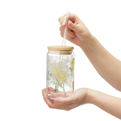Morning Mood Floral Sipping Glass