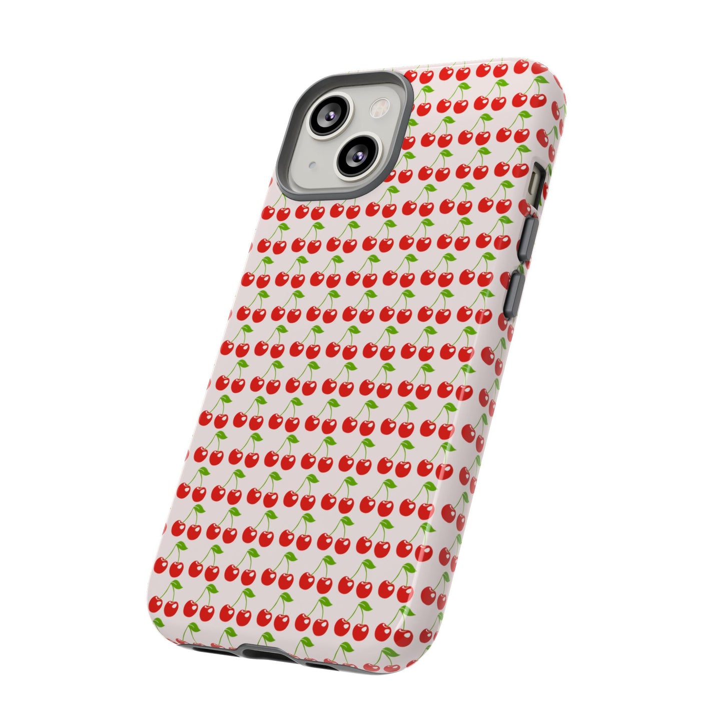 Cherry Pattern Phone Case - Tough Cases, Cute Phone Accessory, Fruit Design Case, Gift for Her, Stylish Protection