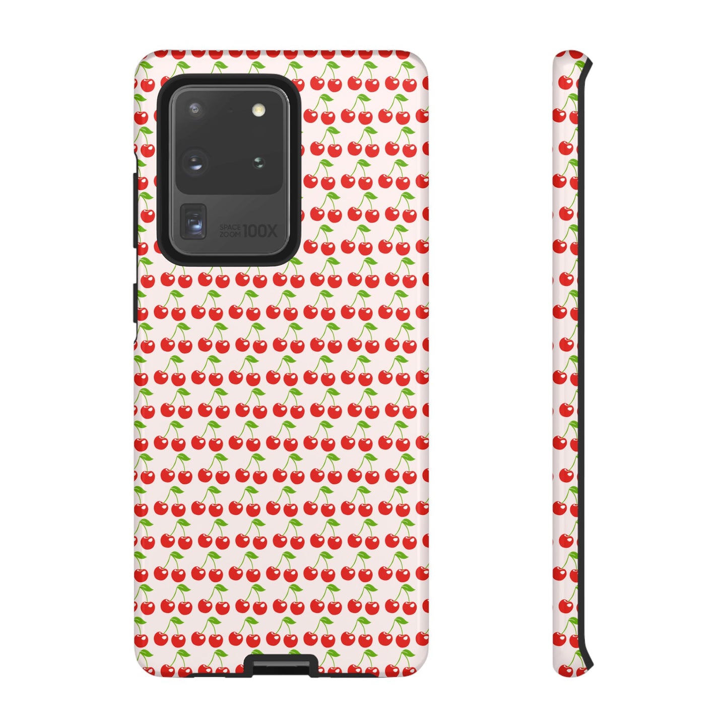 Cherry Pattern Phone Case - Tough Cases, Cute Phone Accessory, Fruit Design Case, Gift for Her, Stylish Protection