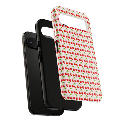 Cherry Pattern Phone Case - Tough Cases, Cute Phone Accessory, Fruit Design Case, Gift for Her, Stylish Protection
