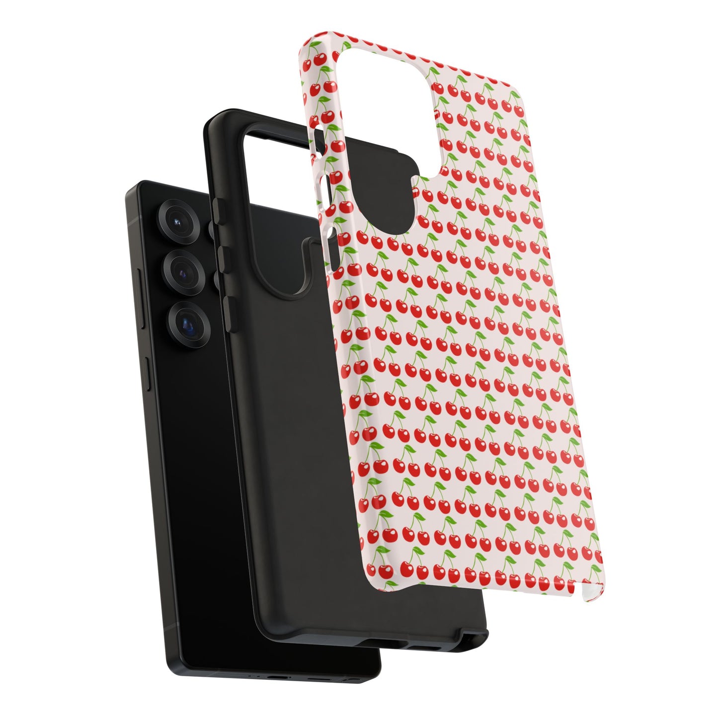 Cherry Pattern Phone Case - Tough Cases, Cute Phone Accessory, Fruit Design Case, Gift for Her, Stylish Protection