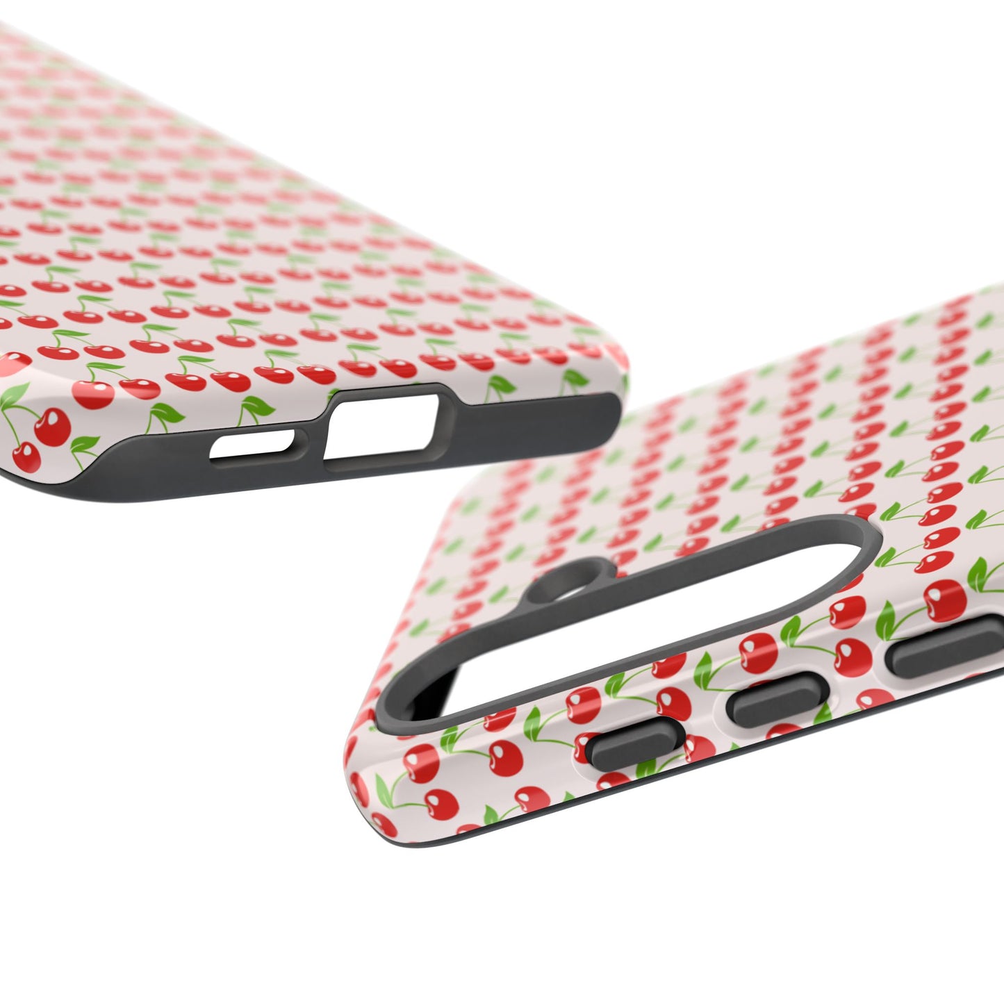 Cherry Pattern Phone Case - Tough Cases, Cute Phone Accessory, Fruit Design Case, Gift for Her, Stylish Protection
