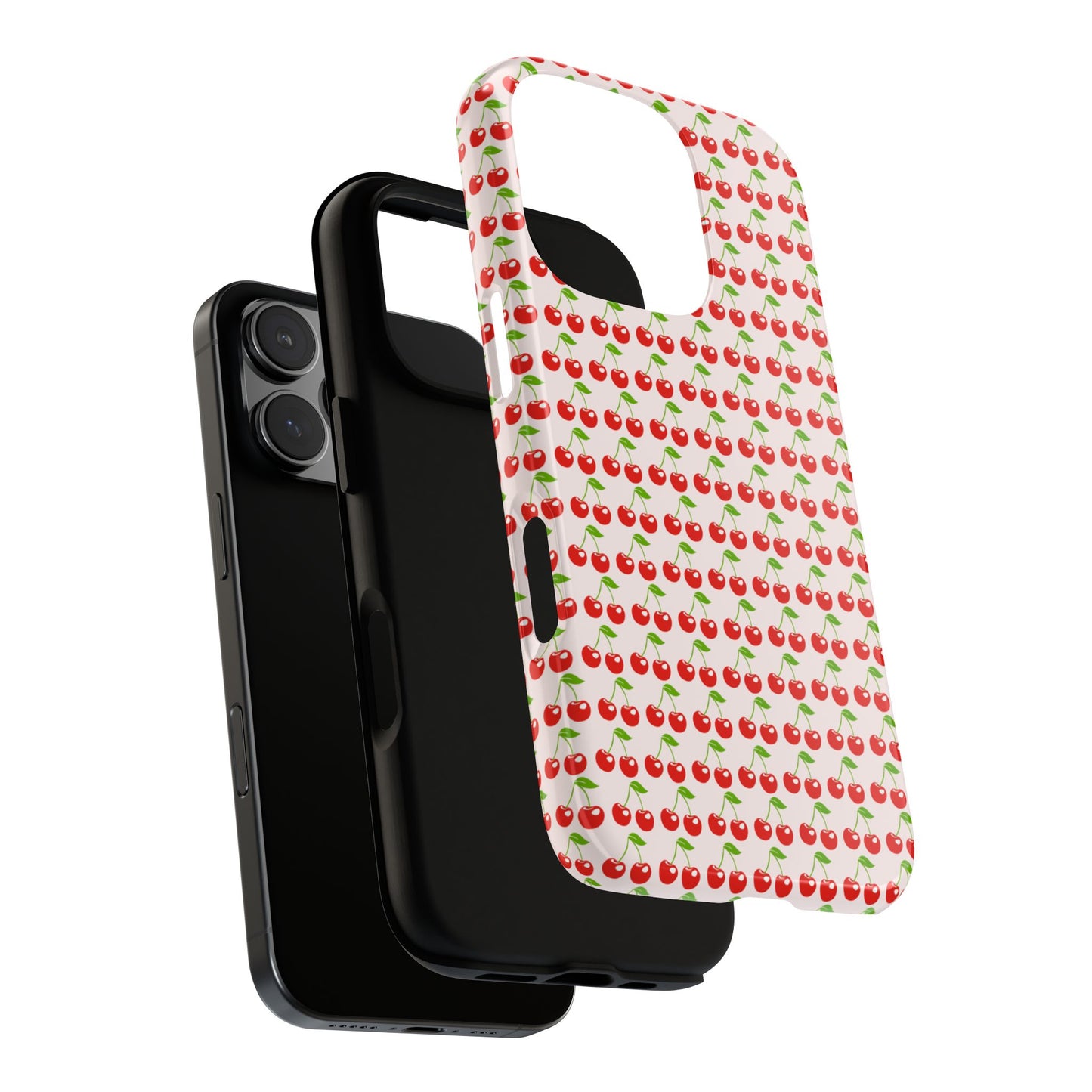 Cherry Pattern Phone Case - Tough Cases, Cute Phone Accessory, Fruit Design Case, Gift for Her, Stylish Protection