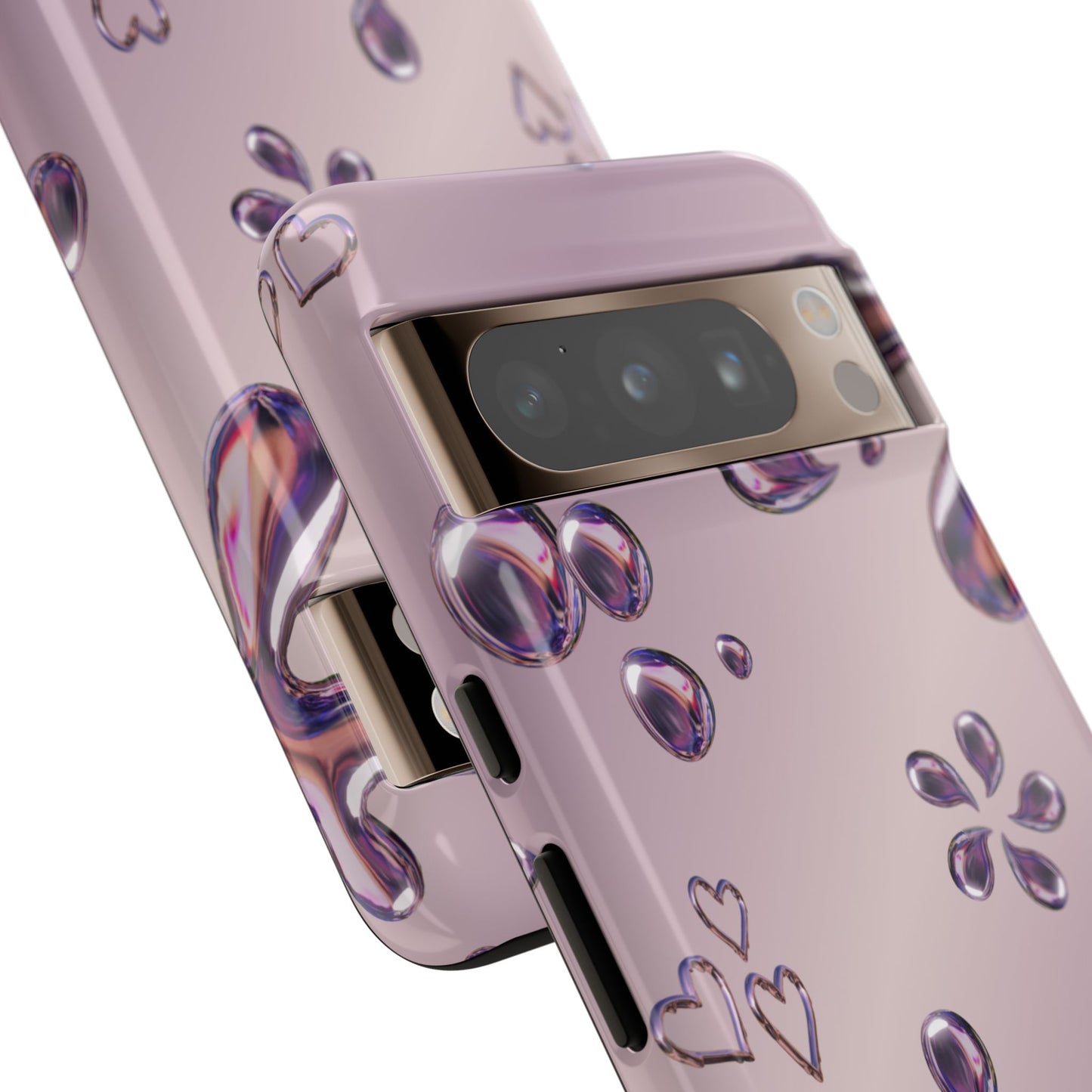 Purple Floral Tough Phone Case, Trendy Accessories for Teens, Gift for Her, Stylish Cell Phone Cover, Cute Pink Case, Mother's Day Gift
