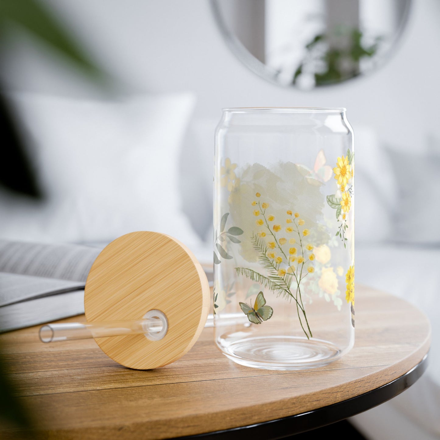 Morning Mood Floral Sipping Glass