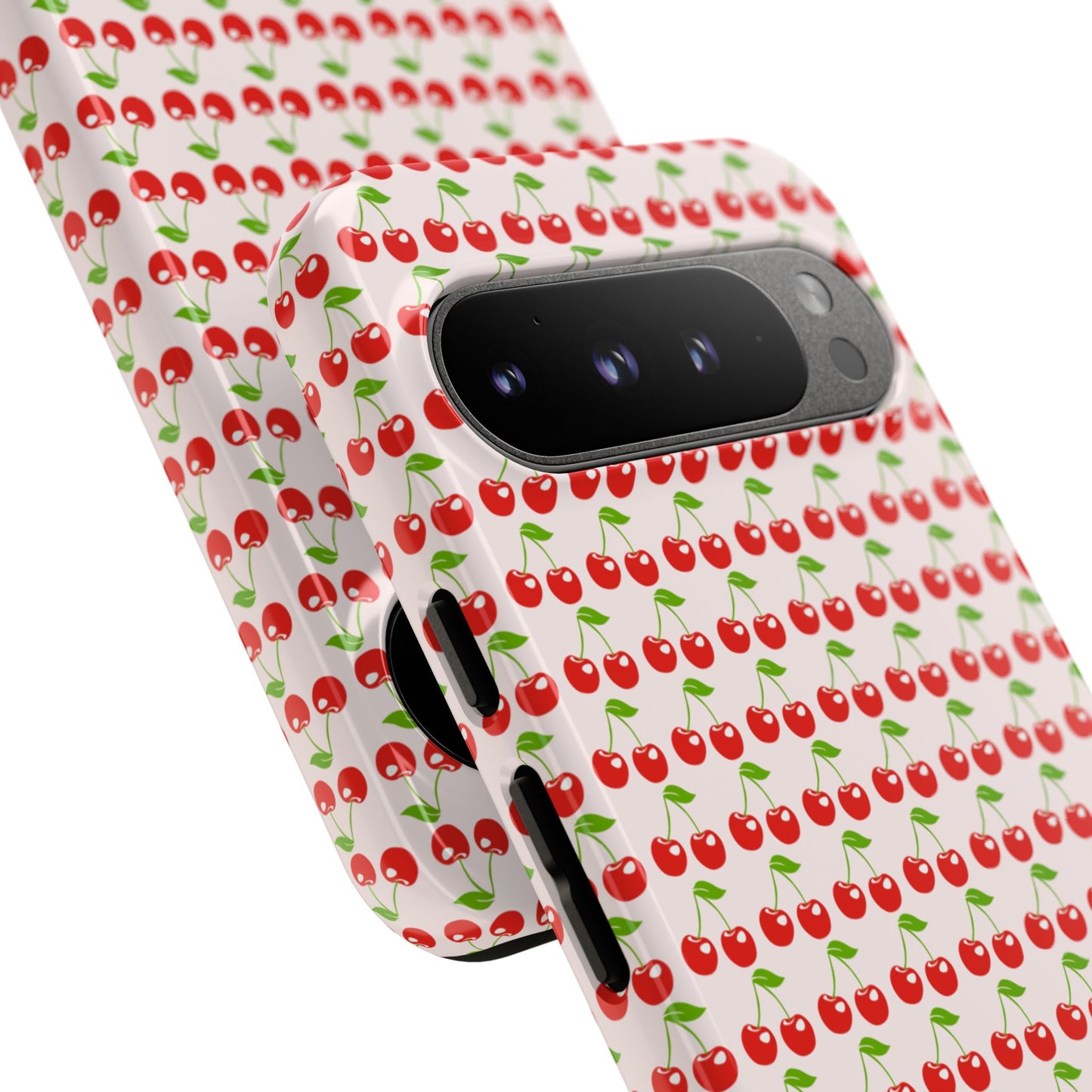 Cherry Pattern Phone Case - Tough Cases, Cute Phone Accessory, Fruit Design Case, Gift for Her, Stylish Protection