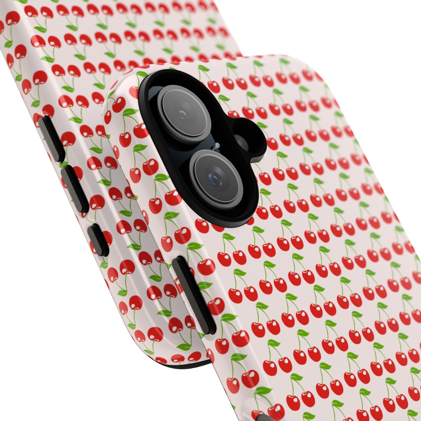 Cherry Pattern Phone Case - Tough Cases, Cute Phone Accessory, Fruit Design Case, Gift for Her, Stylish Protection