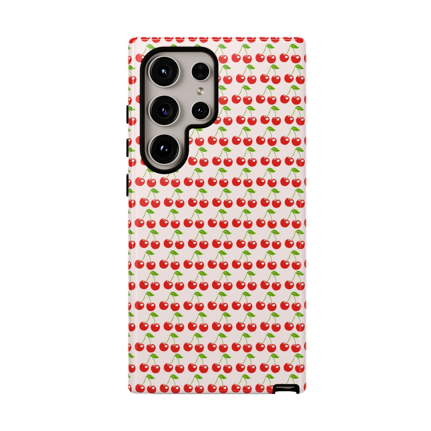 Cherry Pattern Phone Case - Tough Cases, Cute Phone Accessory, Fruit Design Case, Gift for Her, Stylish Protection
