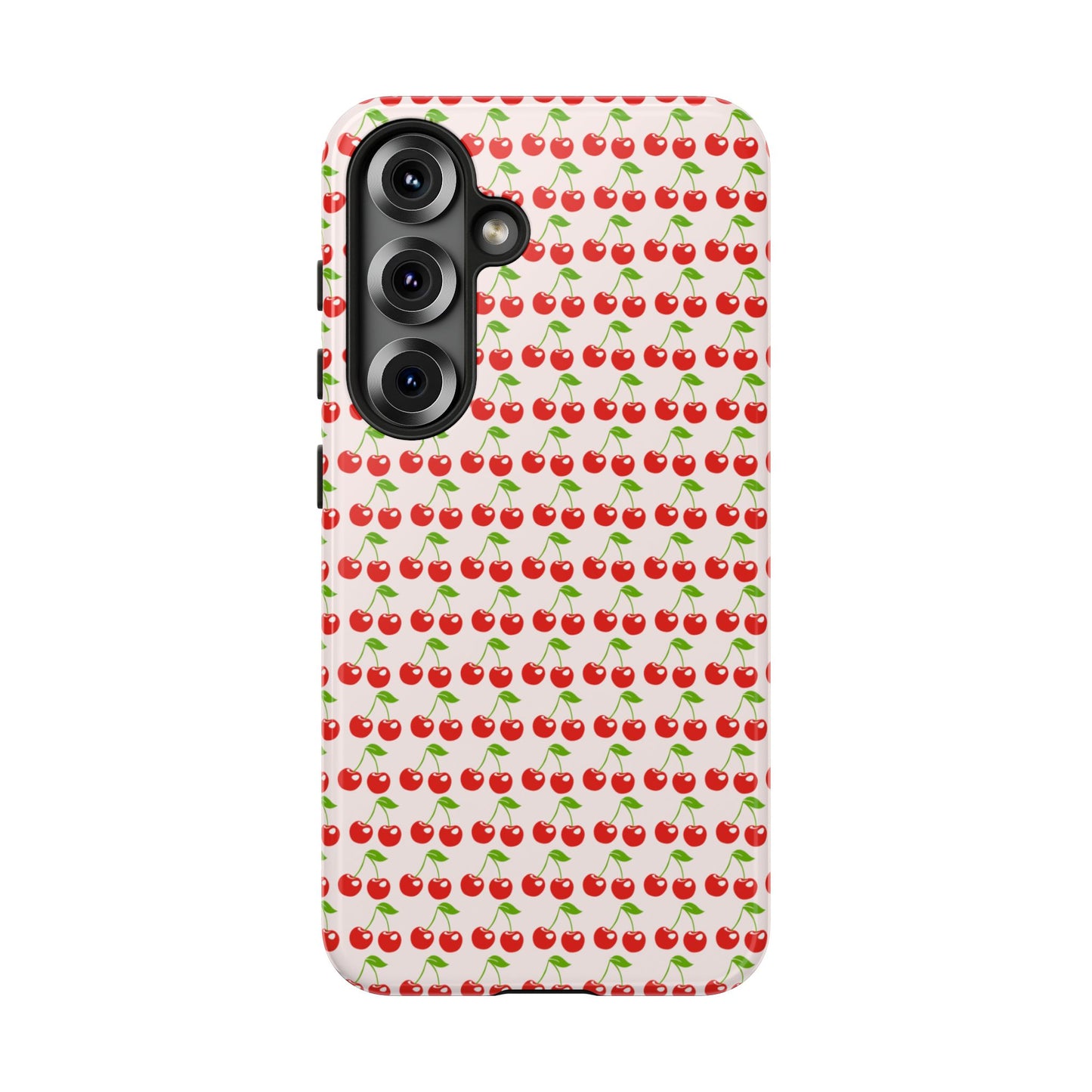 Cherry Pattern Phone Case - Tough Cases, Cute Phone Accessory, Fruit Design Case, Gift for Her, Stylish Protection