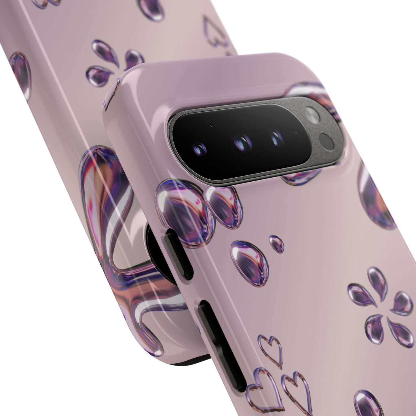 Purple Floral Tough Phone Case, Trendy Accessories for Teens, Gift for Her, Stylish Cell Phone Cover, Cute Pink Case, Mother's Day Gift