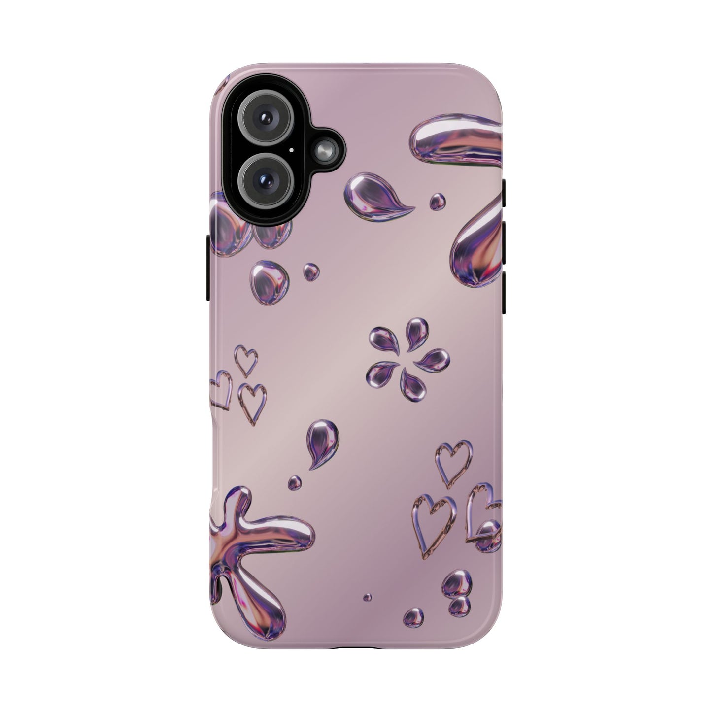 Purple Floral Tough Phone Case, Trendy Accessories for Teens, Gift for Her, Stylish Cell Phone Cover, Cute Pink Case, Mother's Day Gift
