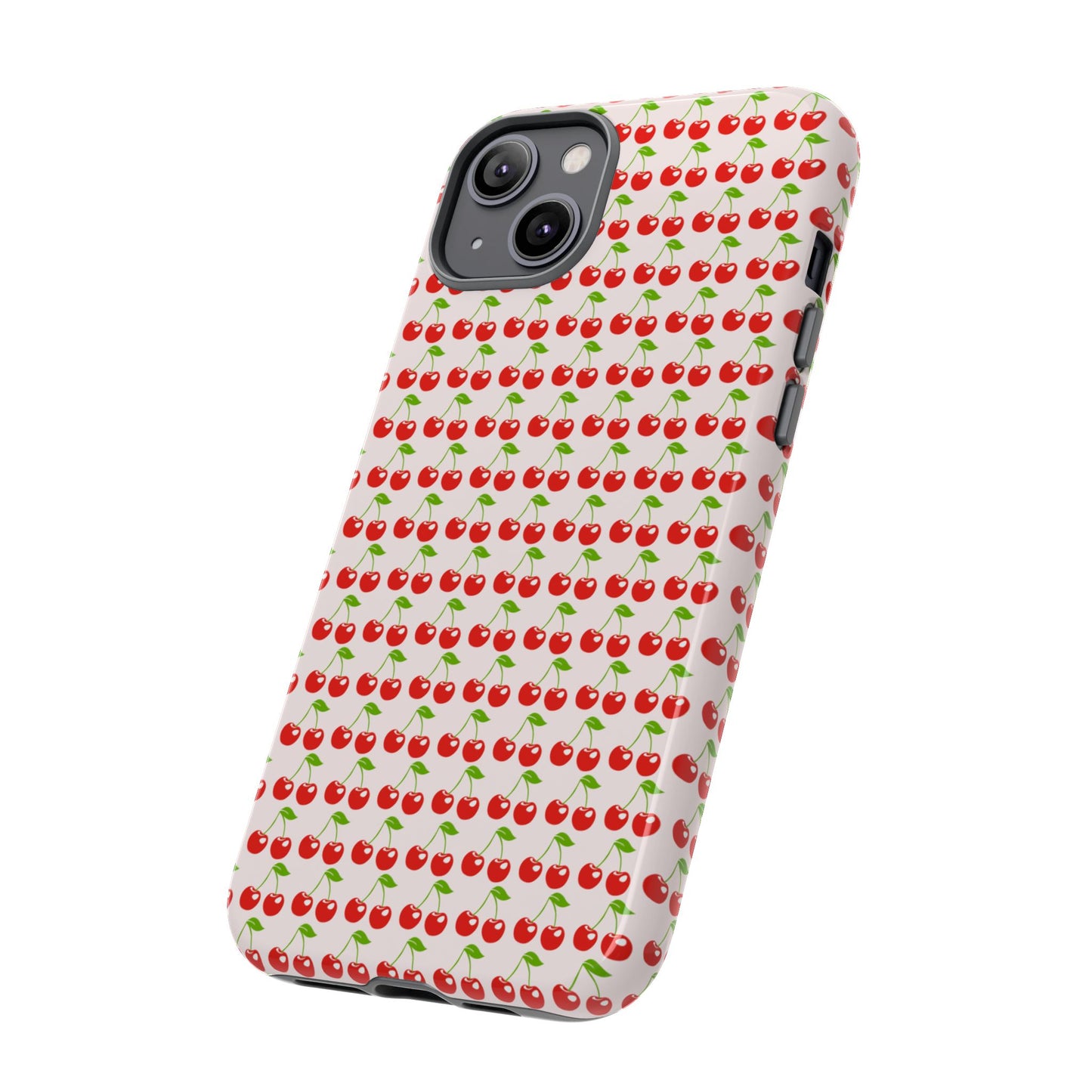 Cherry Pattern Phone Case - Tough Cases, Cute Phone Accessory, Fruit Design Case, Gift for Her, Stylish Protection
