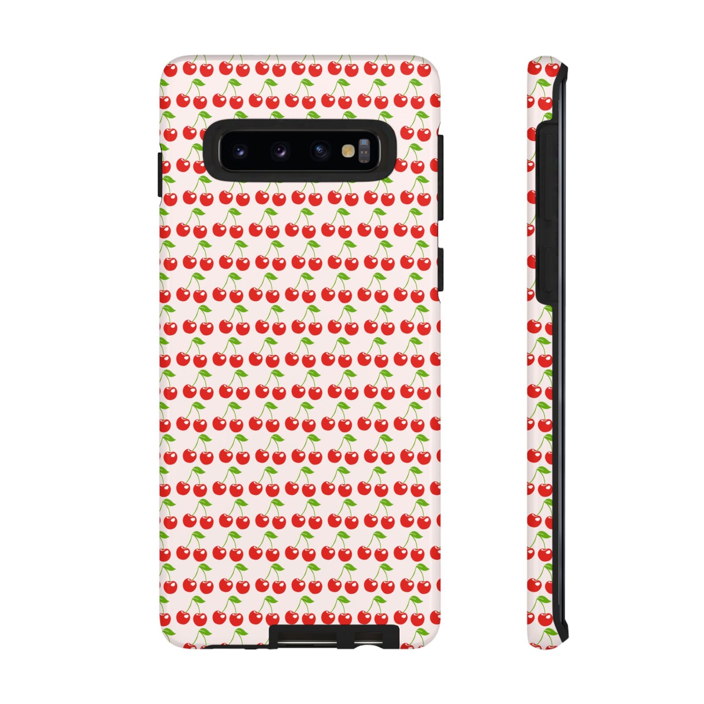 Cherry Pattern Phone Case - Tough Cases, Cute Phone Accessory, Fruit Design Case, Gift for Her, Stylish Protection
