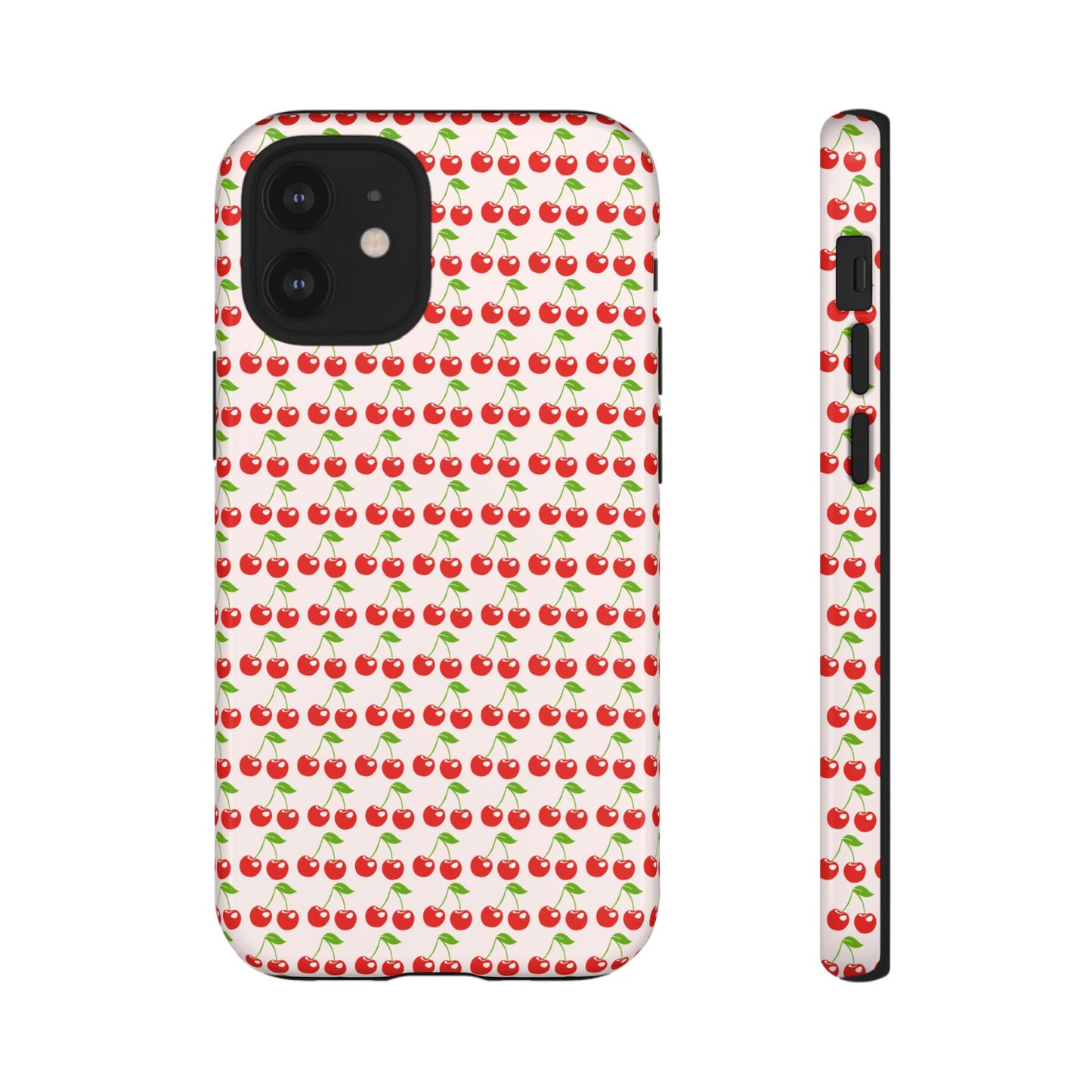 Cherry Pattern Phone Case - Tough Cases, Cute Phone Accessory, Fruit Design Case, Gift for Her, Stylish Protection