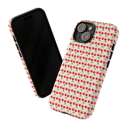 Cherry Pattern Phone Case - Tough Cases, Cute Phone Accessory, Fruit Design Case, Gift for Her, Stylish Protection
