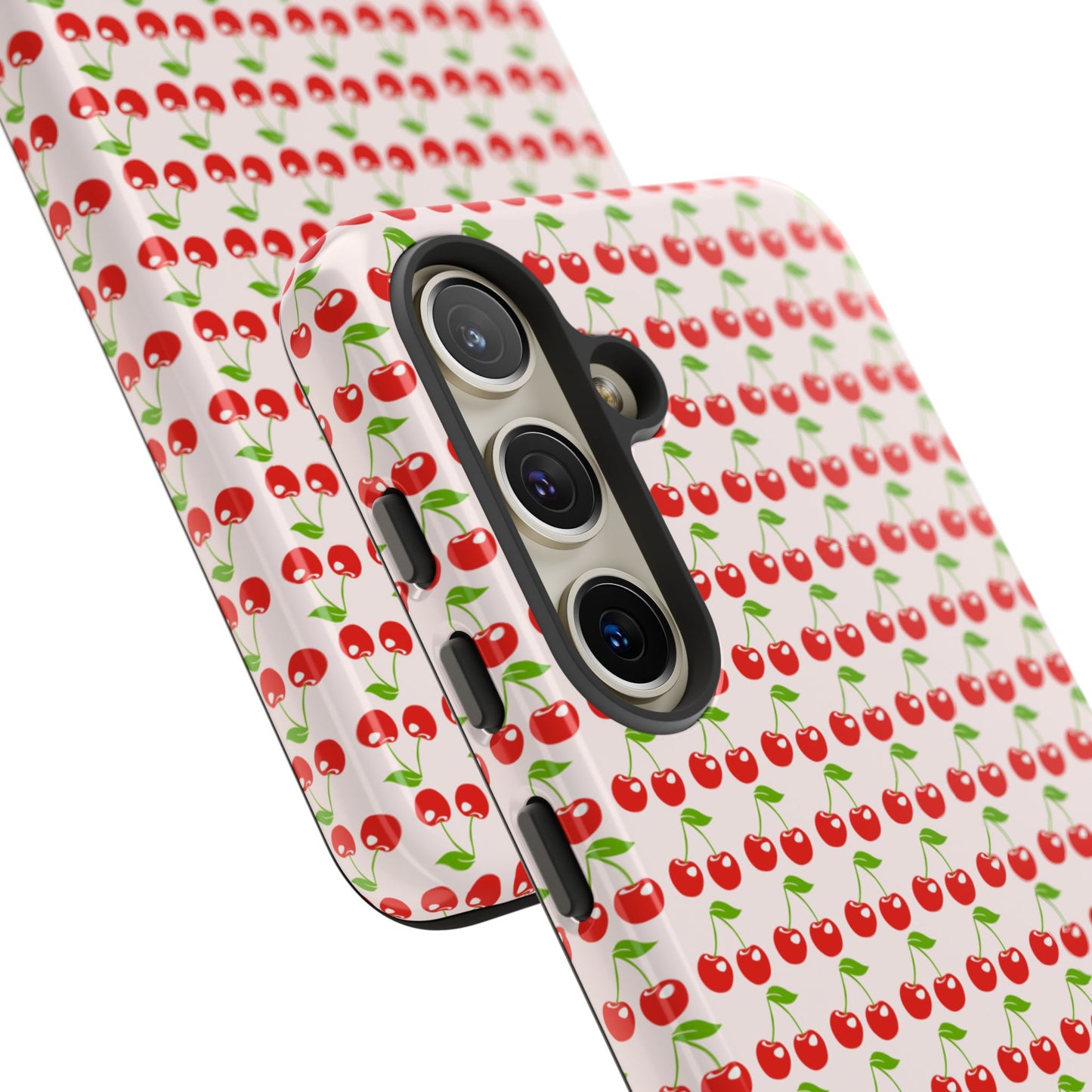 Cherry Pattern Phone Case - Tough Cases, Cute Phone Accessory, Fruit Design Case, Gift for Her, Stylish Protection