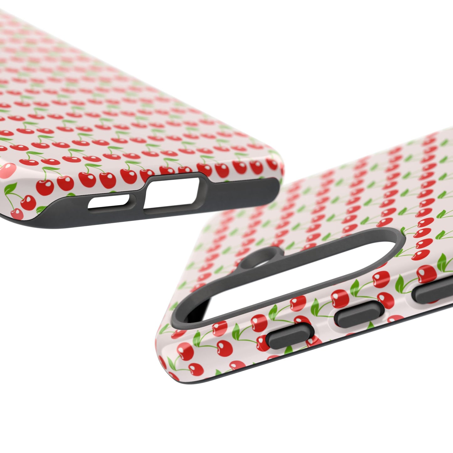 Cherry Pattern Phone Case - Tough Cases, Cute Phone Accessory, Fruit Design Case, Gift for Her, Stylish Protection