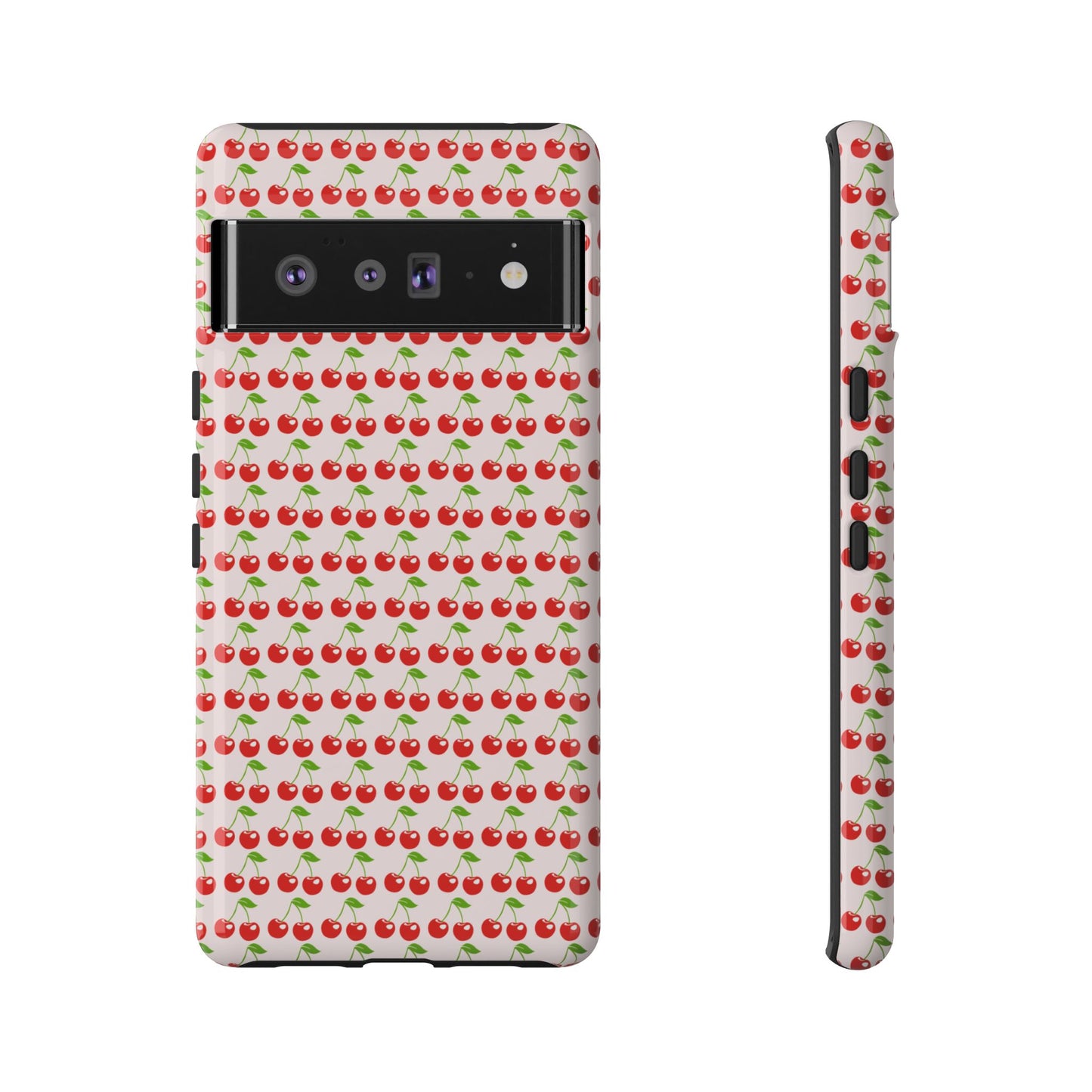Cherry Pattern Phone Case - Tough Cases, Cute Phone Accessory, Fruit Design Case, Gift for Her, Stylish Protection