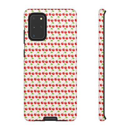 Cherry Pattern Phone Case - Tough Cases, Cute Phone Accessory, Fruit Design Case, Gift for Her, Stylish Protection