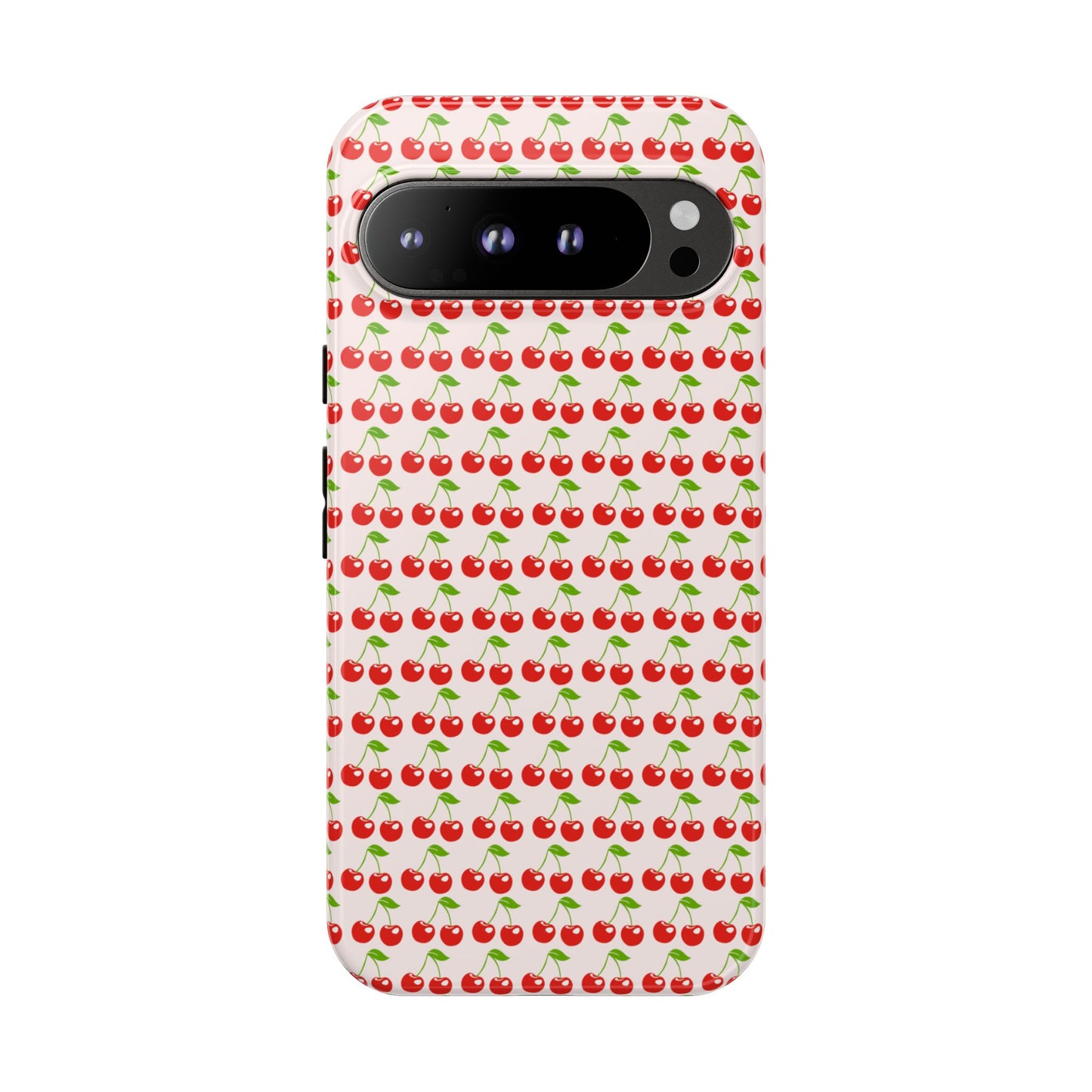 Cherry Pattern Phone Case - Tough Cases, Cute Phone Accessory, Fruit Design Case, Gift for Her, Stylish Protection