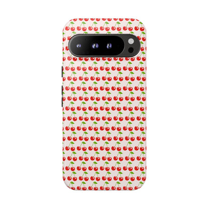 Cherry Pattern Phone Case - Tough Cases, Cute Phone Accessory, Fruit Design Case, Gift for Her, Stylish Protection
