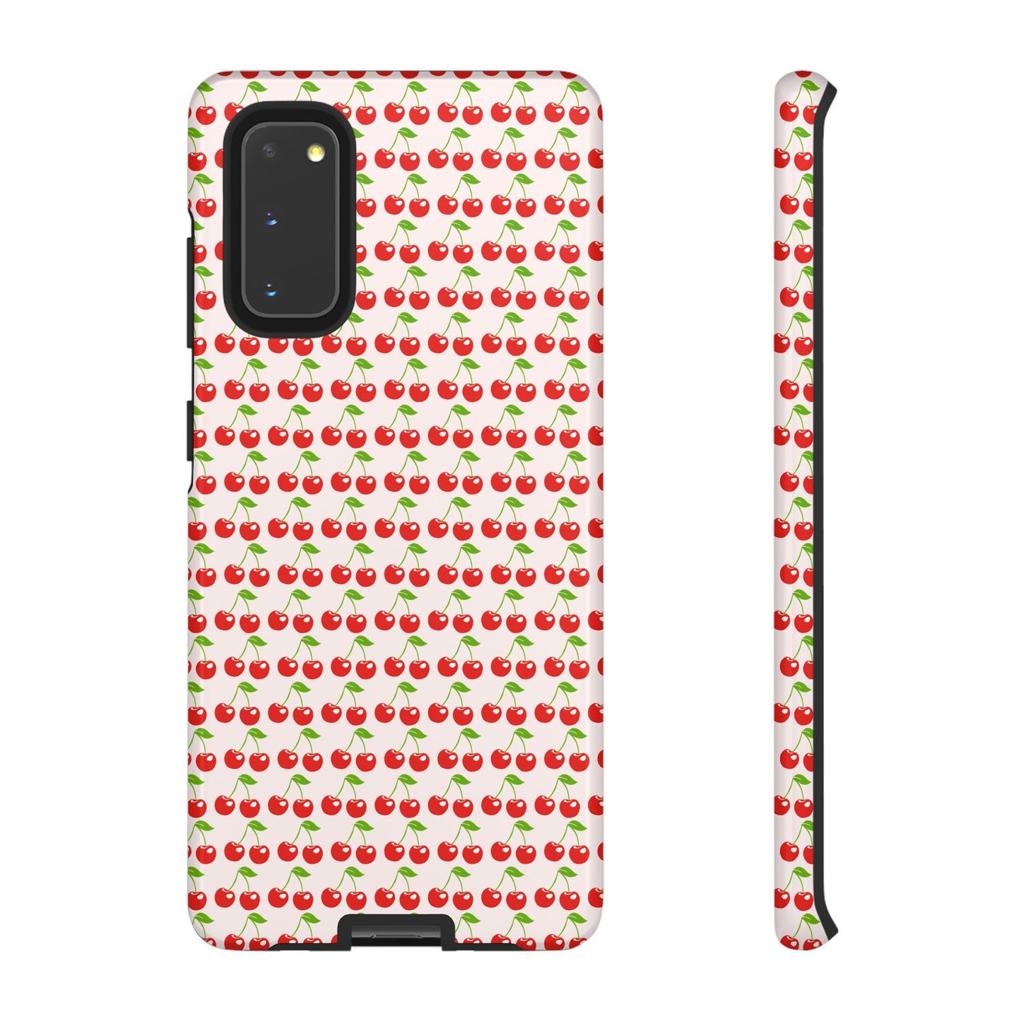 Cherry Pattern Phone Case - Tough Cases, Cute Phone Accessory, Fruit Design Case, Gift for Her, Stylish Protection