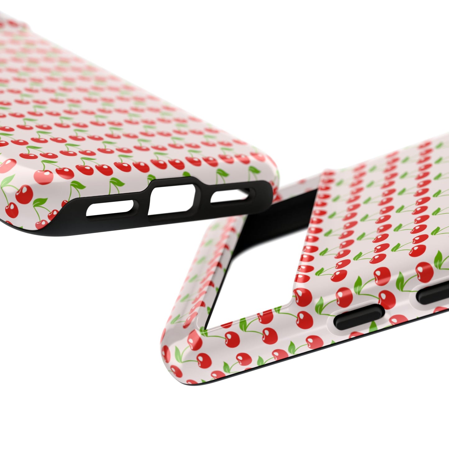 Cherry Pattern Phone Case - Tough Cases, Cute Phone Accessory, Fruit Design Case, Gift for Her, Stylish Protection