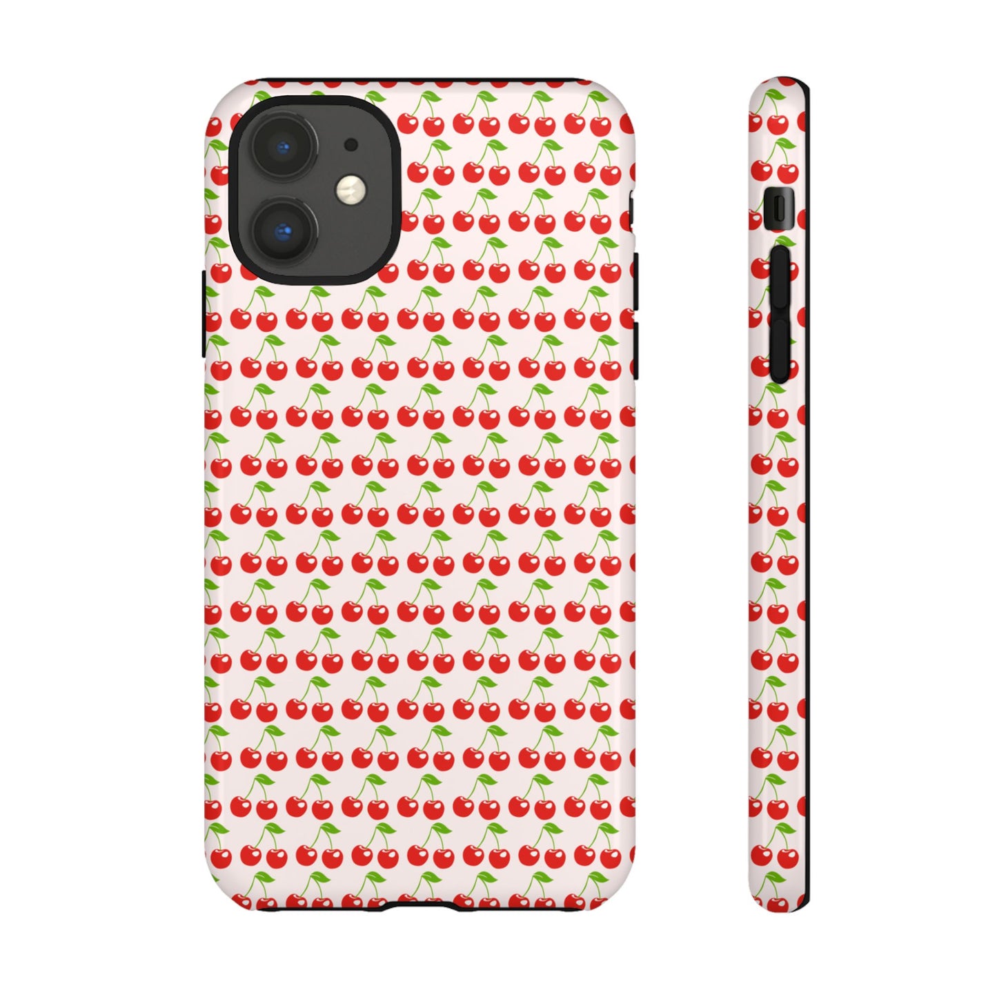 Cherry Pattern Phone Case - Tough Cases, Cute Phone Accessory, Fruit Design Case, Gift for Her, Stylish Protection