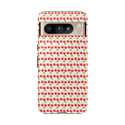 Cherry Pattern Phone Case - Tough Cases, Cute Phone Accessory, Fruit Design Case, Gift for Her, Stylish Protection