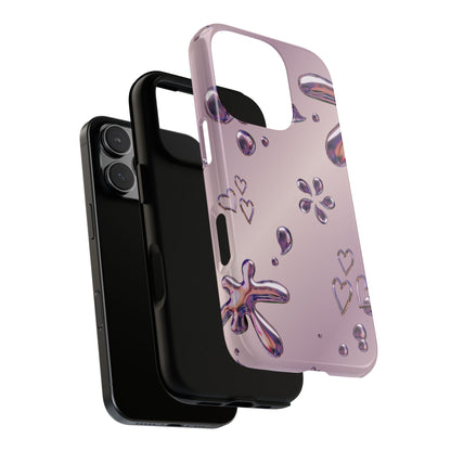 Purple Floral Tough Phone Case, Trendy Accessories for Teens, Gift for Her, Stylish Cell Phone Cover, Cute Pink Case, Mother's Day Gift