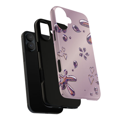 Purple Floral Tough Phone Case, Trendy Accessories for Teens, Gift for Her, Stylish Cell Phone Cover, Cute Pink Case, Mother's Day Gift