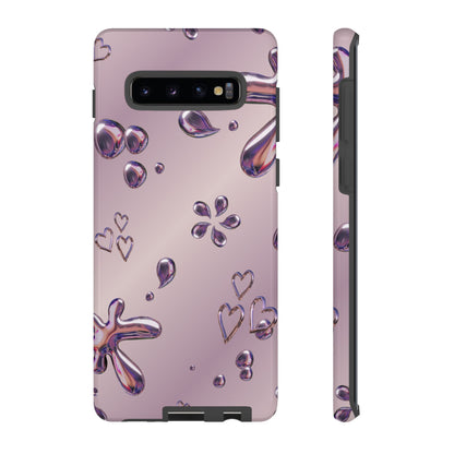 Purple Floral Tough Phone Case, Trendy Accessories for Teens, Gift for Her, Stylish Cell Phone Cover, Cute Pink Case, Mother's Day Gift