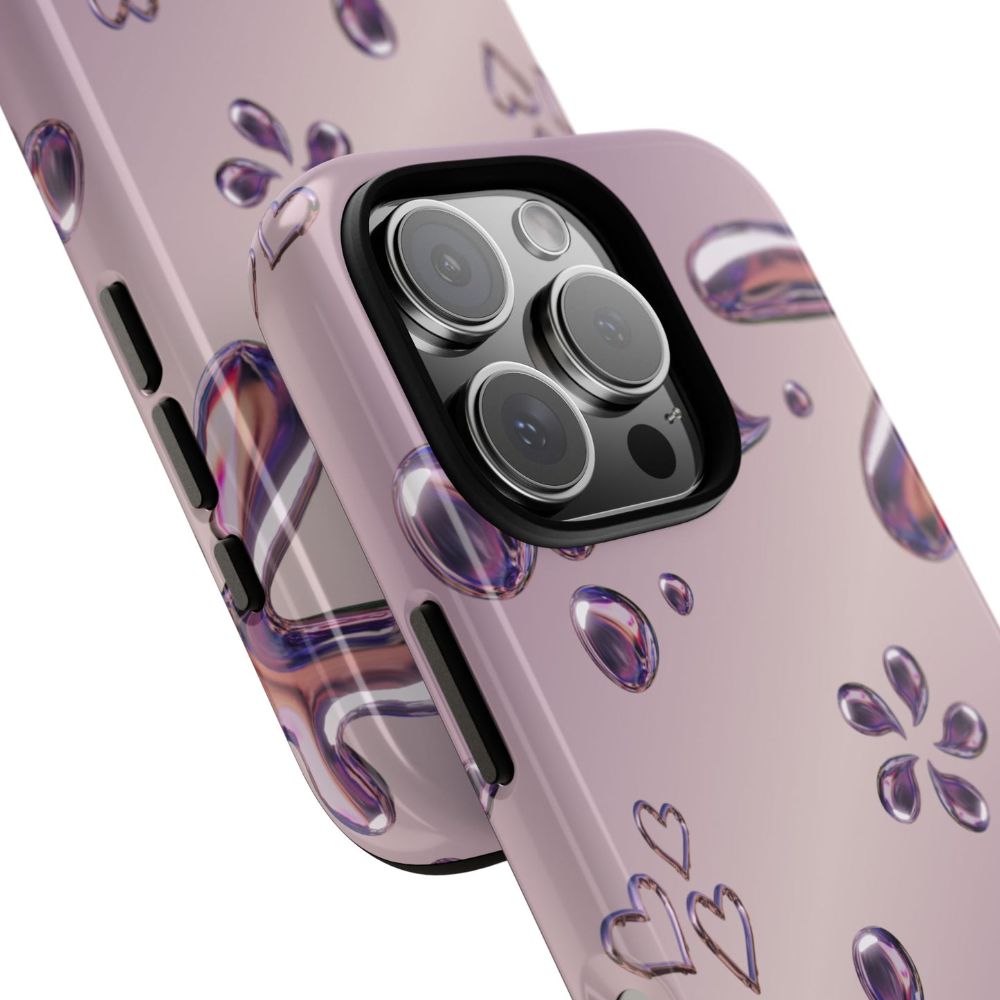 Purple Floral Tough Phone Case, Trendy Accessories for Teens, Gift for Her, Stylish Cell Phone Cover, Cute Pink Case, Mother's Day Gift