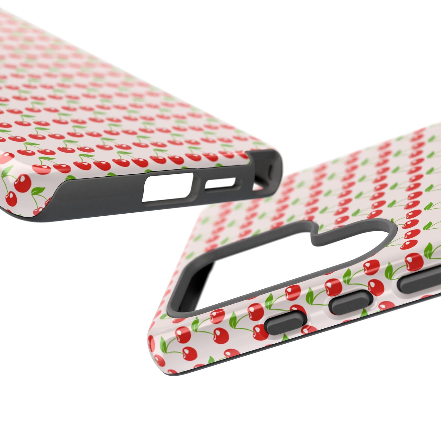Cherry Pattern Phone Case - Tough Cases, Cute Phone Accessory, Fruit Design Case, Gift for Her, Stylish Protection