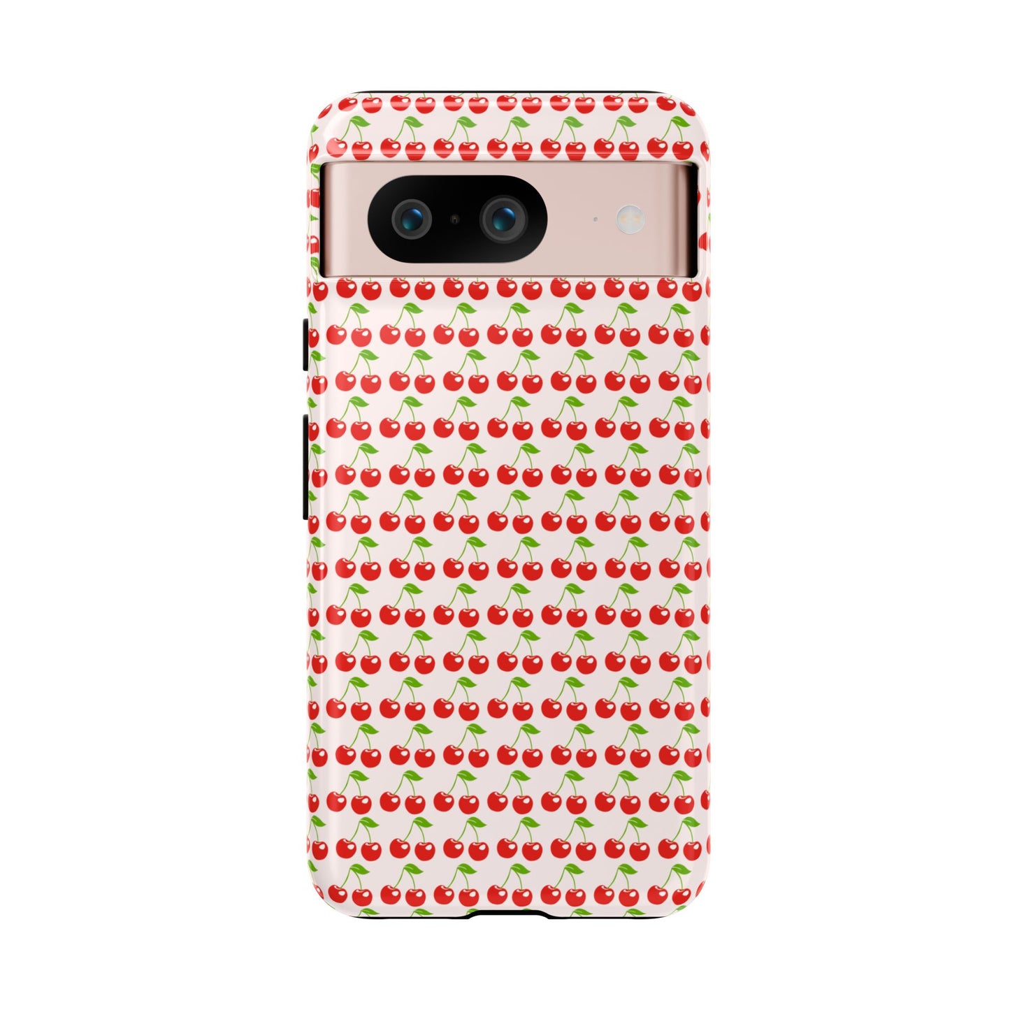 Cherry Pattern Phone Case - Tough Cases, Cute Phone Accessory, Fruit Design Case, Gift for Her, Stylish Protection