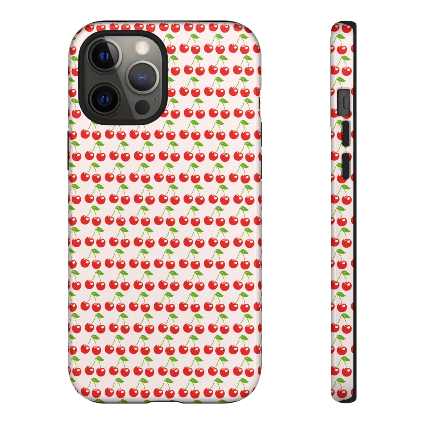 Cherry Pattern Phone Case - Tough Cases, Cute Phone Accessory, Fruit Design Case, Gift for Her, Stylish Protection