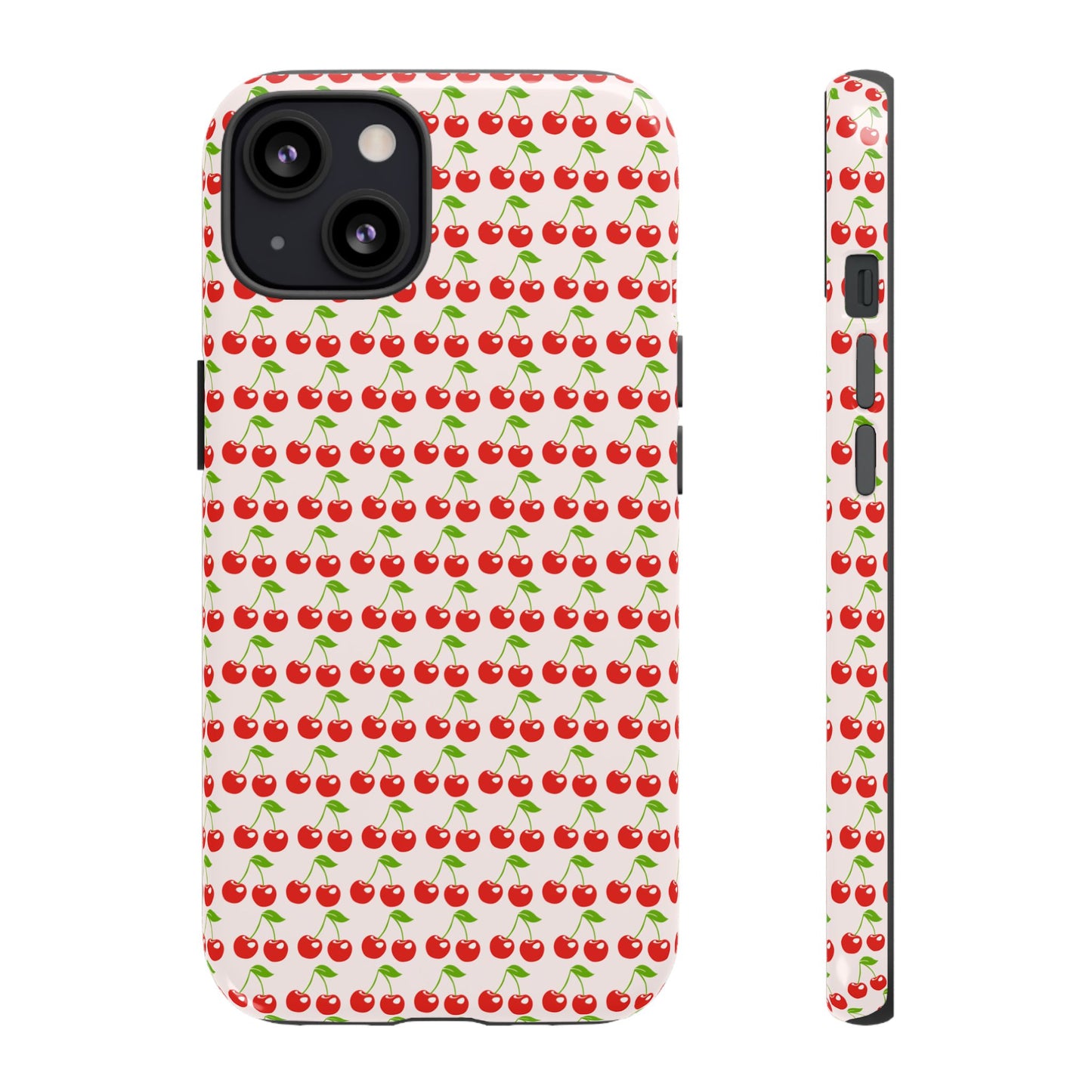 Cherry Pattern Phone Case - Tough Cases, Cute Phone Accessory, Fruit Design Case, Gift for Her, Stylish Protection