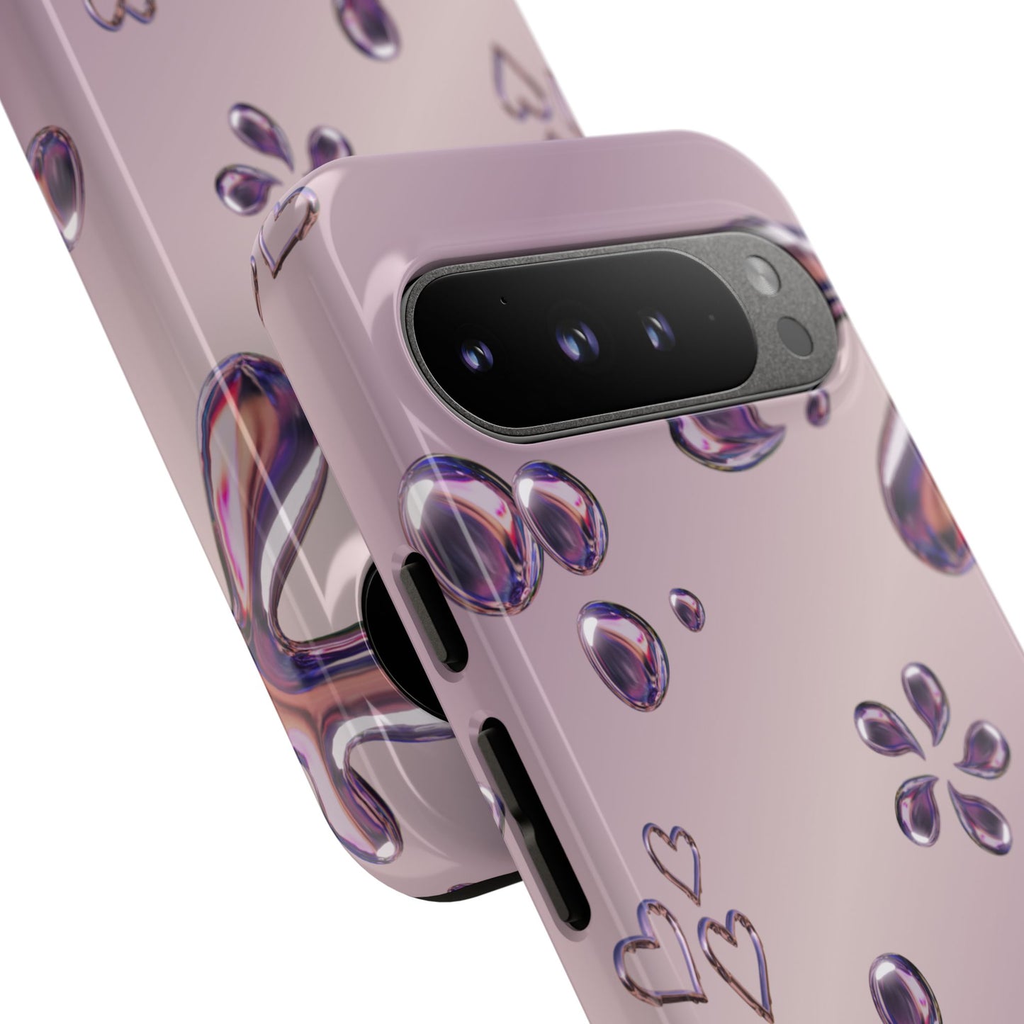 Purple Floral Tough Phone Case, Trendy Accessories for Teens, Gift for Her, Stylish Cell Phone Cover, Cute Pink Case, Mother's Day Gift