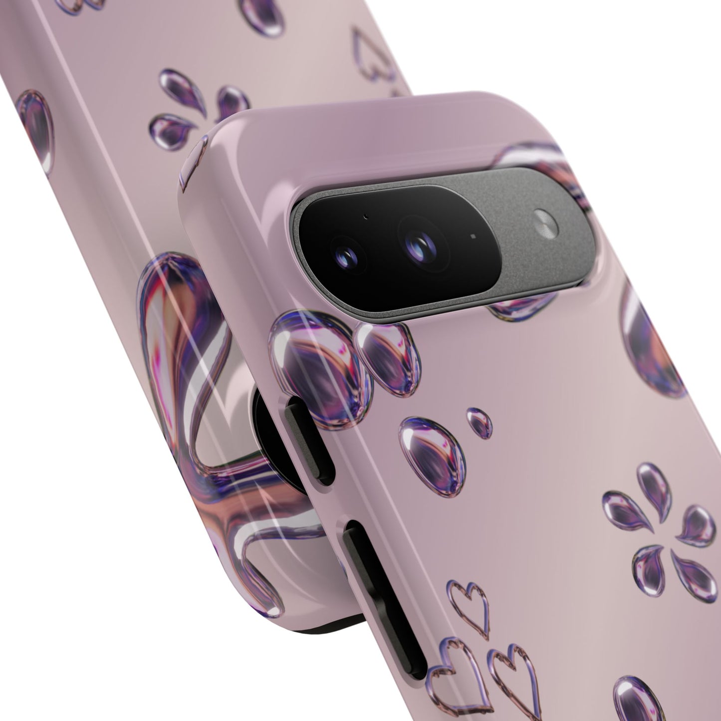 Purple Floral Tough Phone Case, Trendy Accessories for Teens, Gift for Her, Stylish Cell Phone Cover, Cute Pink Case, Mother's Day Gift