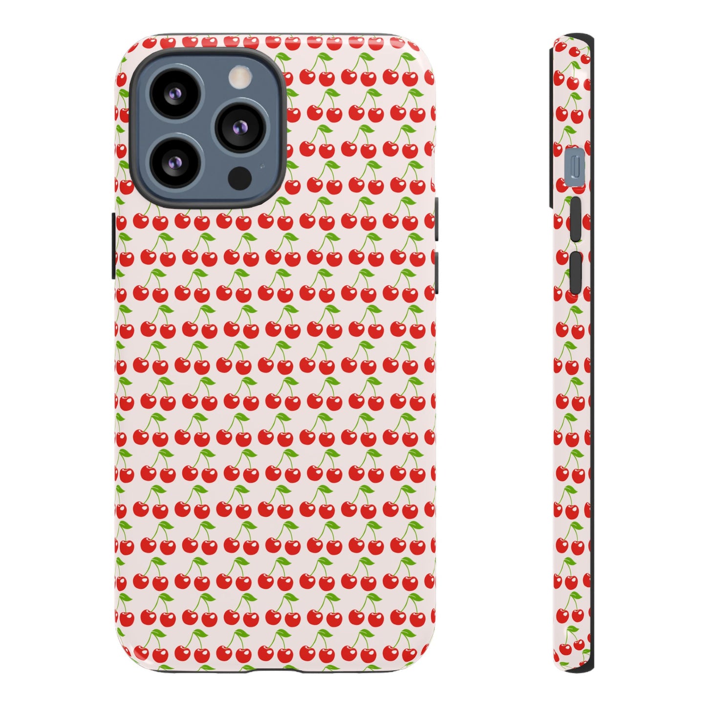 Cherry Pattern Phone Case - Tough Cases, Cute Phone Accessory, Fruit Design Case, Gift for Her, Stylish Protection