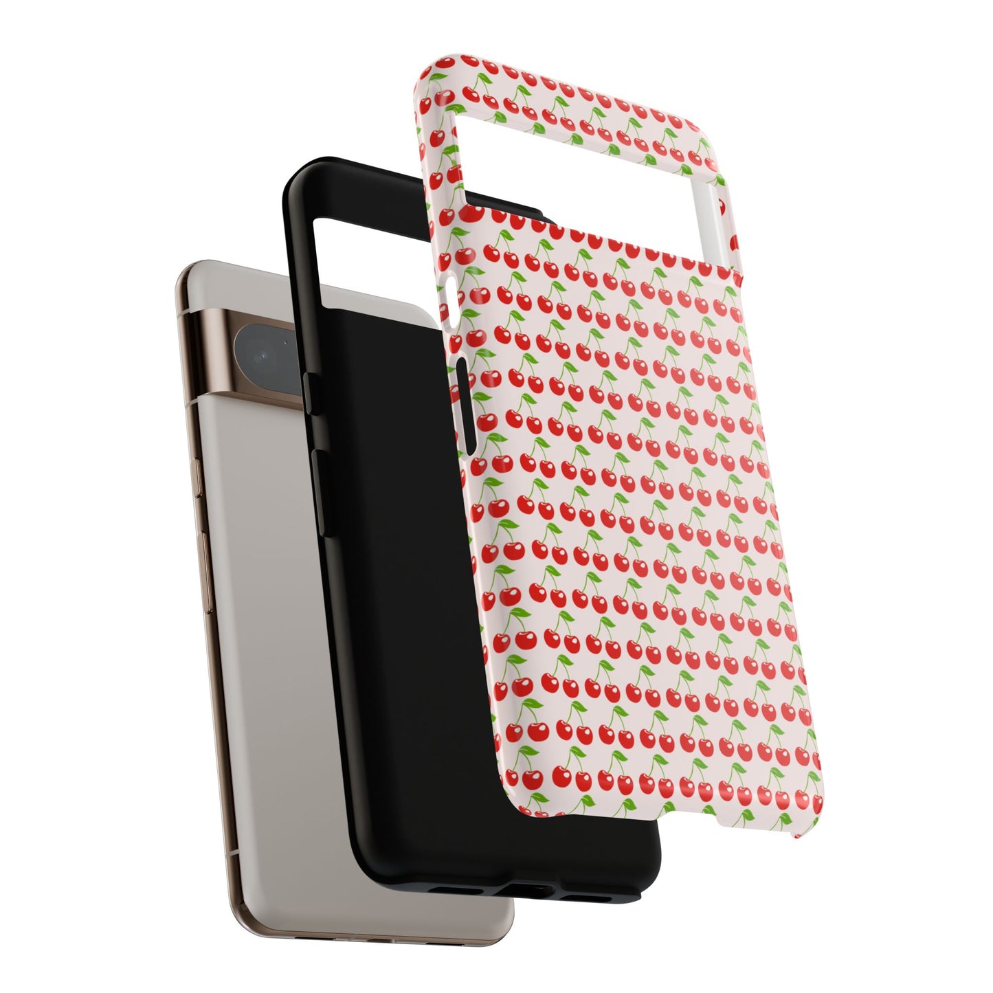 Cherry Pattern Phone Case - Tough Cases, Cute Phone Accessory, Fruit Design Case, Gift for Her, Stylish Protection