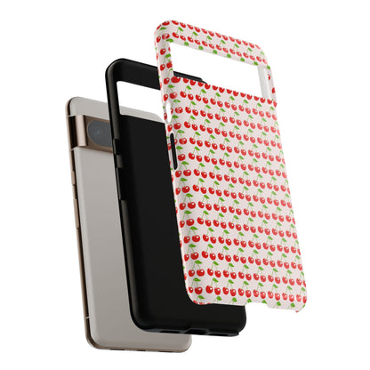 Cherry Pattern Phone Case - Tough Cases, Cute Phone Accessory, Fruit Design Case, Gift for Her, Stylish Protection
